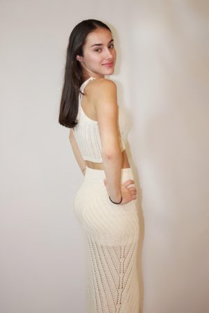 Ensemble crème en maille